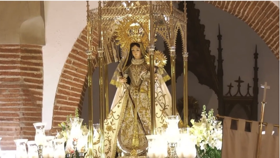 La virgen ya en el templo