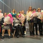 Las homenajeadas, al término del acto