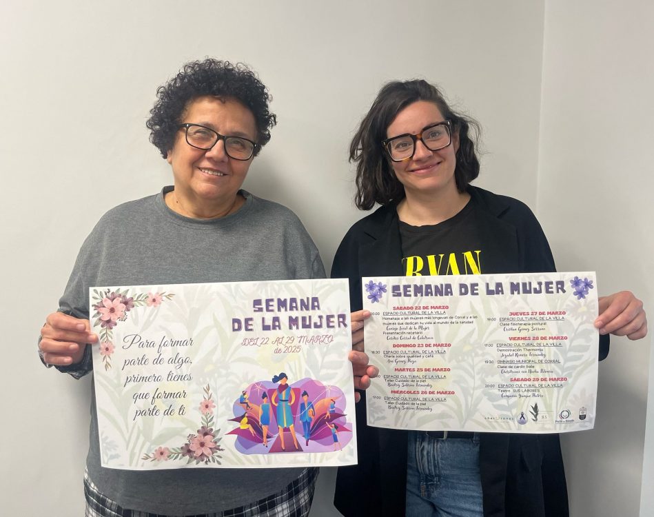 Rosa Suñé (izquierda) y Nai Sobrino presentan el programa de la Semana de la Mujer